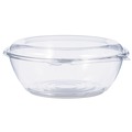 Bowls and Plates | Dart CTR48BD 48 oz. 8.9 in. Diameter x 3.4 in. Height Tamper-Resistant/Evident Plastic Bowls with Dome Lid - Clear (100/Carton) image number 3