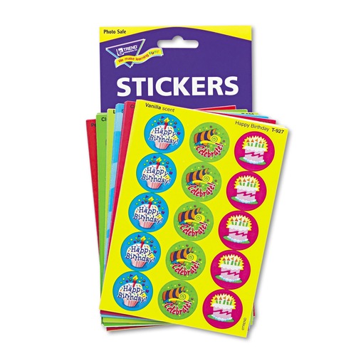 Office Jansan | TREND T580 Holidays and Seasons Stinky Stickers Variety Pack - Assorted Colors (435/Pack) image number 0