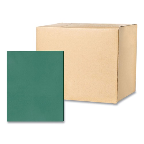 File Folders | Roaring Spring 50122 Accommodates (50) 11 in. x 8.5 in. Sheets Pocket Folder - Green (250/Carton) image number 0