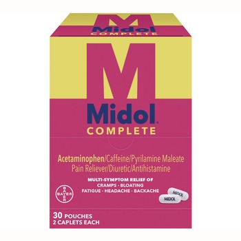 Midol Complete Menstrual Caplets 2/Pack 30 Packs/Box