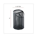  | Universal UNV20019 4.13 in. Diameter x 6 in. Height 3-Compartment Metal Mesh Pencil Cup - Black image number 5