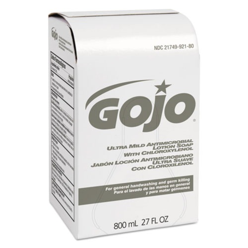 Cleaning & Janitorial Supplies | GOJO Industries 9212-12 800 mL Ultra Mild Lotion Soap Refill with Chloroxylenol - Floral Balsam (12/Carton) image number 0