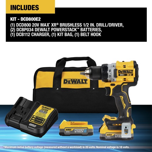 Dewalt 20V MAX XR Brushless Lithium-Ion 1/2 Cordless Drill