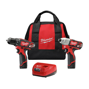 Milwaukee 2494-22 M12 Lithium-Ion 3/8 in. Drill Driver and Impact Driver Combo Kit Milwaukee 2494-22 M12 Lithium-Ion 3/8 in. Drill Driver and Impact Driver Combo Kit