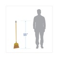 Brooms | Boardwalk BWKBRMAXIL Poly Fiber Angled-Head 55 in. Lobby Brooms with Metal Handle - Yellow (12/Carton) image number 2