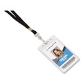 Office Jansan | Advantus 97126 36 in. Long Metal J-Hook Fastener Deluxe Lanyard - Black (100/Box) image number 2