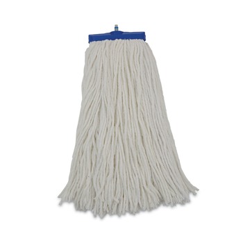 CLEANING CLOTHS | Boardwalk BWKRM32016 16 oz. Rayon Cut-End Lie-Flat Mop Head - White (12/Carton)
