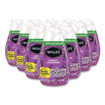 Renuzit 7 oz Cone Adjustables Air Freshener - Lovely Lavender (12/Carton)