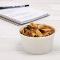 Food Trays, Containers, and Lids | SOLO VS606X-02050 3.83 in. x 1.99 in. 6 oz. Double Poly Paper Food Container - White (1000/Carton) image number 3