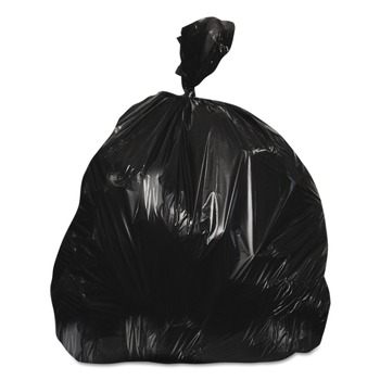 Heritage Z7660XK R01 38 in. x 60 in. 17 mic 60 Gallon High-Density Waste Can Liners - Black (200/Carton)