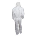 Bib Overalls | Ansell KCC 49117 A20 Elastic Back Cuff and Ankles Hooded Coveralls - Quadruple Extra Large, White (20/Carton) image number 2