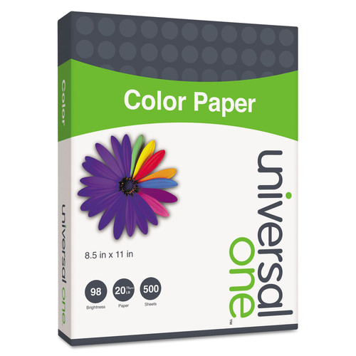 Universal UNV11202 8.5 in. x 11 in. 20 lbs. Deluxe Colored Paper - Blue (500/Ream) image number 0