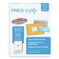  | PRES-a-ply 30604 3.33 in. x 4 in. Laser Printers Labels - White (6/Sheet, 100 Sheets/Box) image number 0