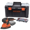 Drywall Sanders | Black & Decker BDST60096AEVBDEMS600-BNDL MOUSE 1.2 Amp Electric Corded Detail Sander with Beyond By BLACKplusDECKER 16 in. Tool Box and Organizer Bundle image number 0