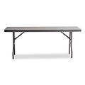 Folding Tables | Iceberg 65507 IndestrucTable 48 in. x 24 in. x 29 in. Commercial Folding Table - Rectangular Charcoal image number 1