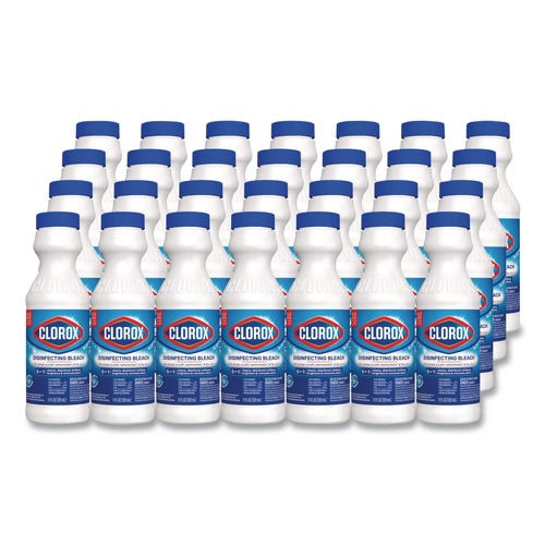 Cleaning & Janitorial Supplies | Clorox 32436 11 oz. Bottle Concentrated Regular Disinfecting Bleach - Unscented (28/Carton) image number 0