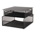 Desktop Organizers | Safco 3244BL Onyx 12.33 in. x 10 in. x 7.25 in. Under Desk Hanging Mesh Organizer with Drawer - Black image number 1