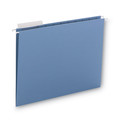 Smead 64021 1/3 Cut Tab Letter Size Colored Hanging Folders - Blue (25/Box) image number 2