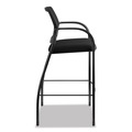 Office Chairs | HON HICS7.F.E.IM.CU10.T Ignition 300 lbs. Capacity Fixed Arm 4-Way Stretch Mesh Back Cafe Height Stool - Black image number 2