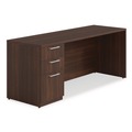 Office Desks & Workstations | Alera AE1NZK-UF2472S HRG 72 in. x 24 in. x 29 in. Seville Series Credenza with Left Pedestal - Mahogany image number 0
