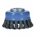 Grinding Wheels | Bosch WBX328 X-LOCK Arbor Carbon Steel Knotted Wire Single Row 3 in. Cup Brush image number 2