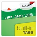  | Pendaflex 42626 Ready-Tab 1/5-Cut Tabs Colored Reinforced Hanging Letter Folders - Bright Green (25/Box) image number 1