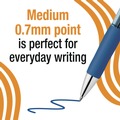 Pens | BIC RPGL11-BLU Medium 0.7 mm Gel-ocity Pro Quick Dry Retractable Gel Pen - Blue Ink, Blue/Clear Barrel (12/Pack) image number 3