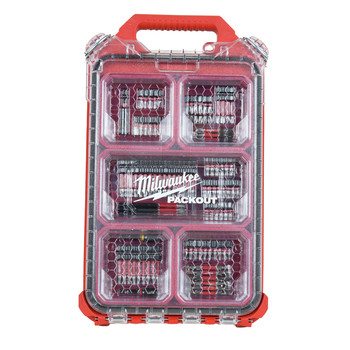POWER TOOLS | Milwaukee 48-32-4082 100-Piece Shockwave Impact Driver Bit Set with PACKOUT Low Profile Compact Organizer