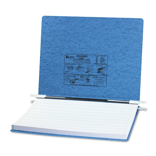 Office Jansan | ACCO A7054072A PRESSTEX 14.88 in. x 11 in. 6 in. Capacity 2 Posts Post Binders with Storage Hooks - Light Blue image number 0