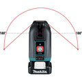 Rotary Lasers | Makita SK105DNAX 12V max CXT Lithium-Ion Cordless Self-Leveling Cross-Line Red Beam Laser Kit (2 Ah) image number 7