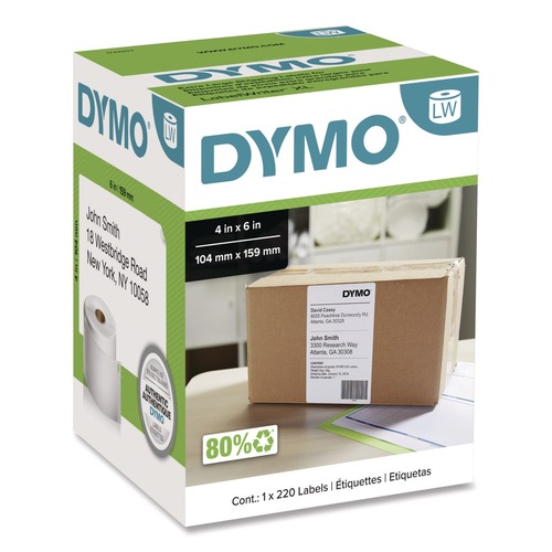 DYMO LabelWriter 4 in. x 6 in. Shipping Labels - White (1-Roll)