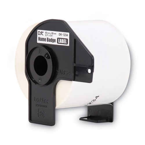 Bulk Savings Pricing 2 | Brother DK1234 2.3 in. x 3.4 in. Die-Cut Name Badge Labels - White (1-Roll) image number 0