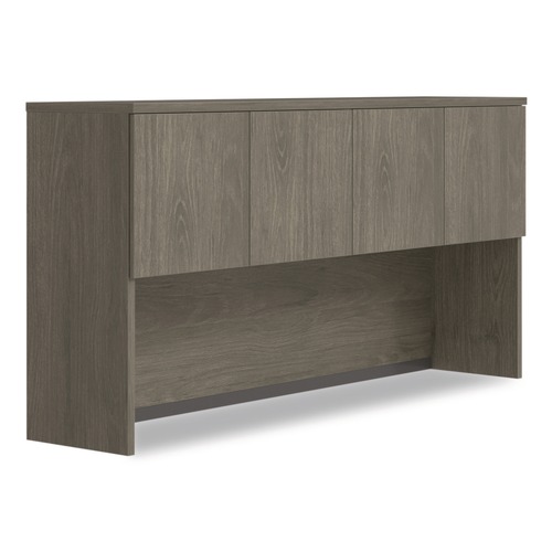 Office Filing Cabinets & Shelves | Alera AE1NNN-E723616P TOM 72 in. x 16 in. x 36 in. 4-Compartment Seville Hutch with Doors - Walnut image number 0