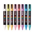 Permanent Markers | uni-ball PC5M8CSOFTCOLORS Medium Bullet Tip 1.8 mm/2.5 mm Water-Based Paint Markers - Assorted Colors (8/Set) image number 1