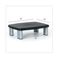 Office Jansan | 3M MS80B 15 in. x 12 in. x 2.63 in. to 5.78 in. 80-lb. Capacity Adjustable Monitor Stand - Black/Silver image number 3