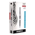 Pens | Zebra 44410 Liquid Ink Extra-Fine 0.5 millimeter Stick Rollerball Pen - Black Ink/Black/Silver Barrel (1-Dozen) image number 1