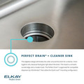 Fixtures | Elkay DLR221910PD1 Lustertone Top Mount 22 in. x 19-1/2 in. Single Bowl Sink with Perfect Drain (Stainless Steel) image number 8