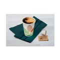 Cups and Lids | SOLO 412PLN-J7234 12 oz. Bare Eco-Forward Leaf Design PLA Paper Hot Cups - White/Green/Orange (1000/Carton) image number 6