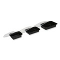 Food Trays, Containers, and Lids | GEN FCPP-BC-38RECT 8.81 in. x 6.02 in. x 2.48 in. 38 oz. Plastic Microwavable Food Container with Lid - Rectangular Black/Clear (150/Carton) image number 3