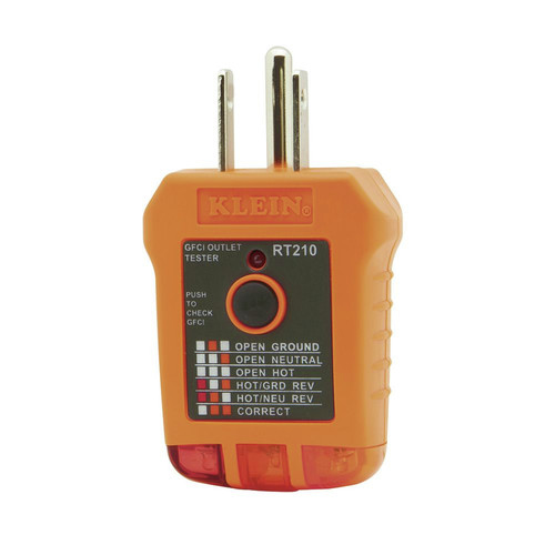 Detection Tools | Klein Tools RT210 GFCI Outlet Tester image number 0