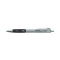 Office Jansan | Universal 39724 0.7 mm. Medium Comfort Grip Retractable Gel Pen - Black Ink, Gray/Black/Silver Barrel (36/Pack) image number 2