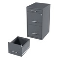 Office Filing Cabinets & Shelves | Alera 2806768 14 in. x 18 in. x 26.9 in. Soho 3-Drawer Vertical Letter File Cabinet - Charcoal image number 2