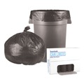 Trash Bags | Boardwalk H8046HKKR01 Low-Density 45 Gallon 0.6 mil 40 in. x 46 in. Waste Can Liners - Black (25 Bags/Roll, 4 Rolls/Carton) image number 1