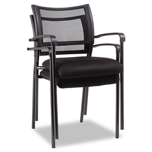 Office & Office Supplies | Alera ALEEK43ME10B Eikon Series 20.86 in. x 24.01 in. x 33.07 in. Stacking Mesh Guest Chair - Black (2/Carton) image number 0