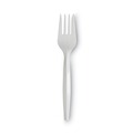  | Dixie PFM21 Mediumweight Plastic Cutlery Forks - White (1000/Carton) image number 0