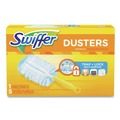 Cleaning & Janitorial Supplies | Swiffer 11804 Dusters Starter Kit with Dust Lock Fiber and 6 in. Handle - Blue/Yellow (6/Carton) image number 1