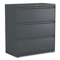  | Alera 25491 36 in. x 18.63 in. x 40.25 in. 3 Legal/Letter/A4/A5 Size Lateral File Drawers - Charcoal image number 0