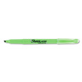  | Sharpie 27026 Chisel Tip Pocket Style Highlighters - Fluorescent Green Ink, Green Barrel (1 Dozen) image number 1