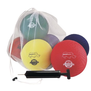 Champion Sports Rhino 8.5 in. Diameter Soft Playground Ball Set - Assorted Colors (6/Set)