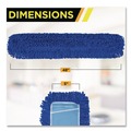 Mops | Gritt Commercial GRI182483PK 48 in. x 5 in. Microfiber Looped Dust Mop Pad Head - Blue (3/Pack) image number 4